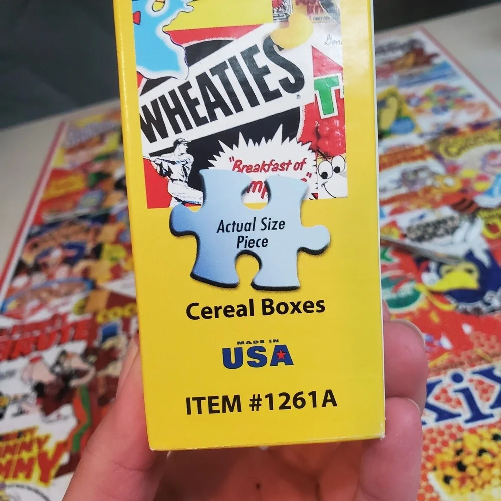 White Mountain 1000 Jigsaw Puzzle GENERAL MILLS CEREAL‎ BOXES Larger Pieces EUC